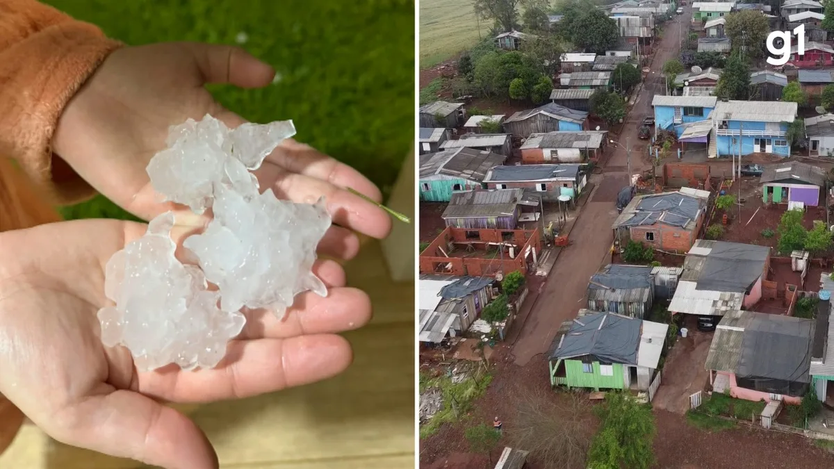 Granizo danifica 550 casas e mobiliza moradores em Seberi, no Norte gaúcho