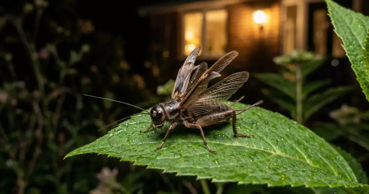 Canto dos grilos à noite revela condições favoráveis no jardim