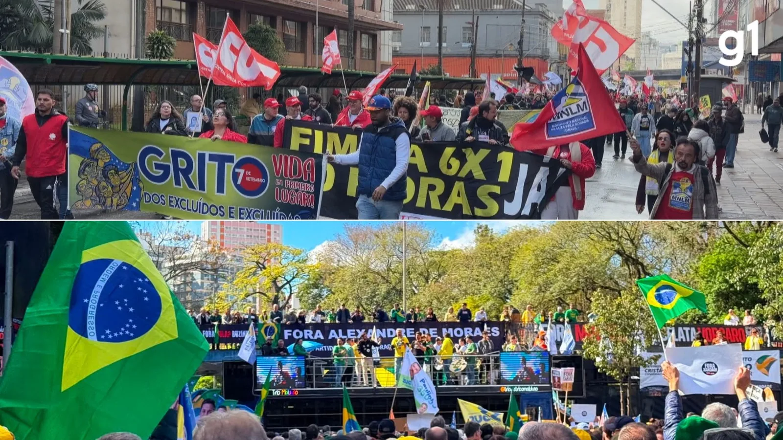 Porto Alegre tem atos com pautas sociais e críticas políticas no 7 de Setembro