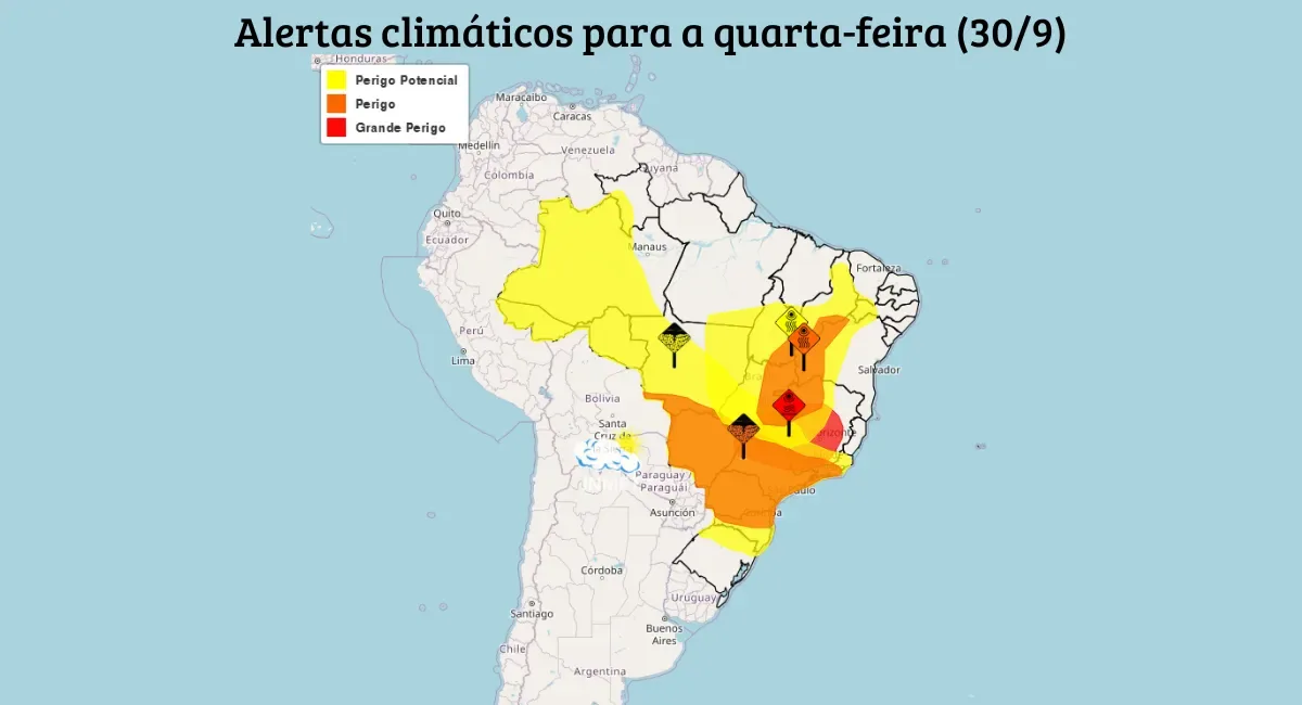 Ciclone extratropical leva chuva e tempestades ao Sul, Sudeste e Centro-Oeste