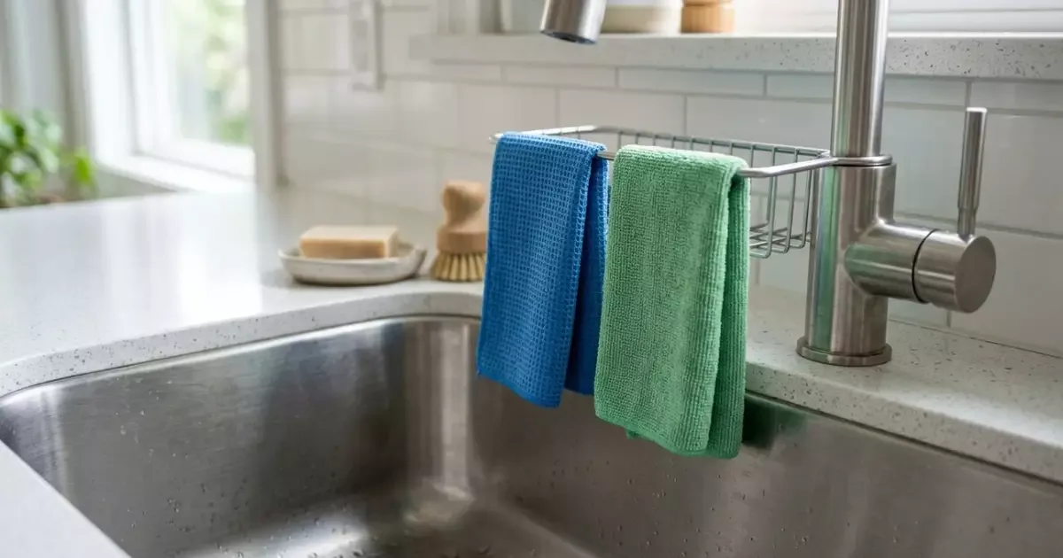 Separar panos da cozinha reduz risco de contaminação cruzada