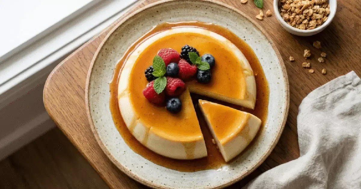 Pudim de iogurte sem forno leva poucos ingredientes e vai à geladeira