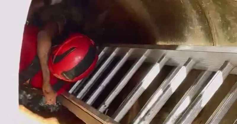 Bombeiros retiram mulher de poço em Itaituba, no Pará