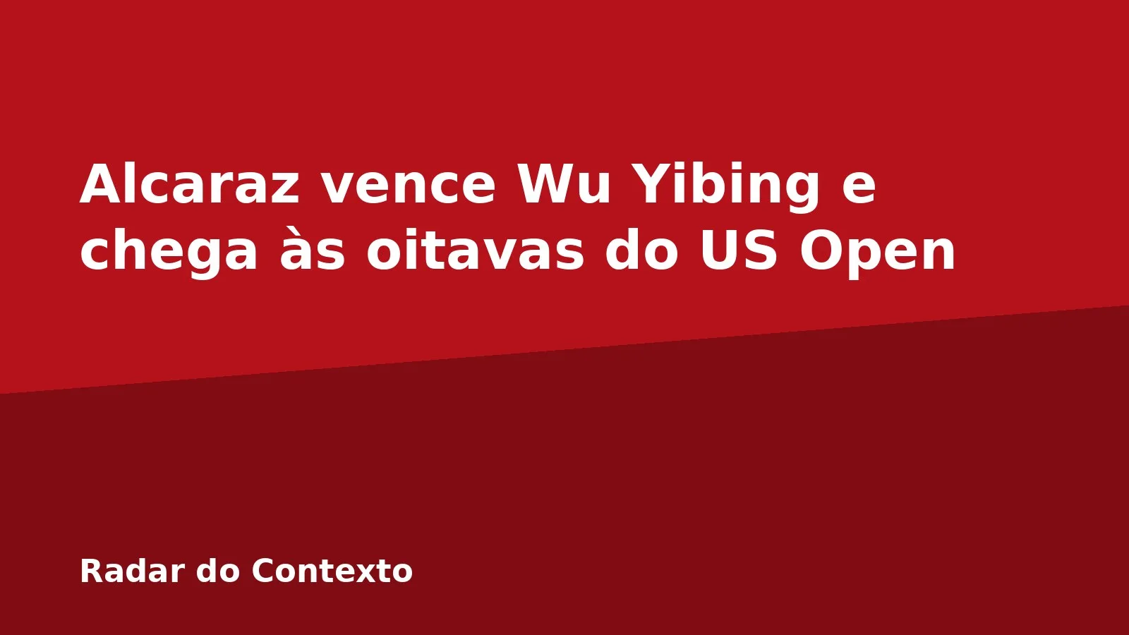 Alcaraz vence Wu Yibing e chega às oitavas do US Open