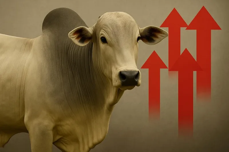 Mercado futuro do boi se distancia do físico em meio a rumores sobre a China