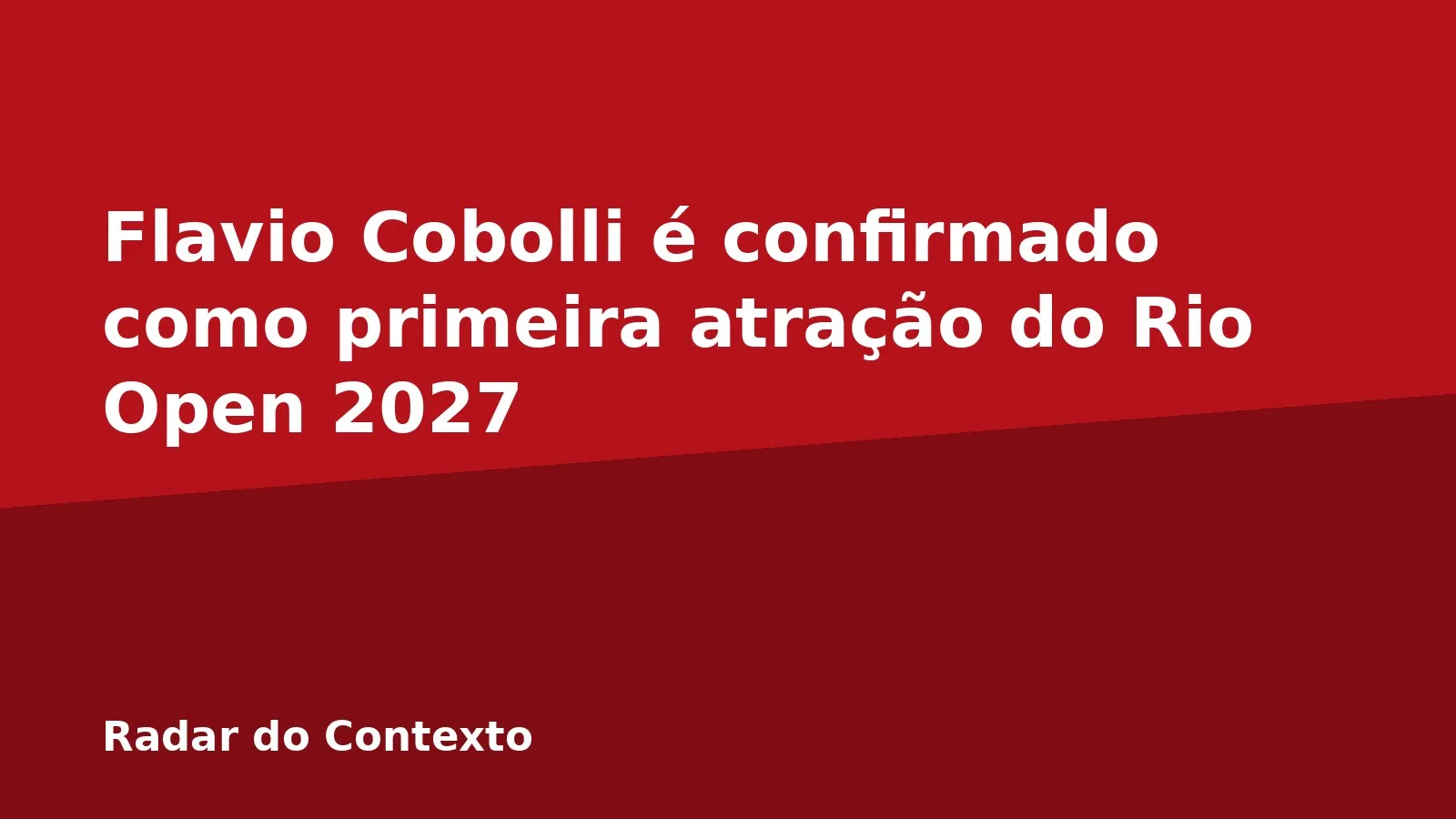 Flavio Cobolli é confirmado como primeira atração do Rio Open 2027