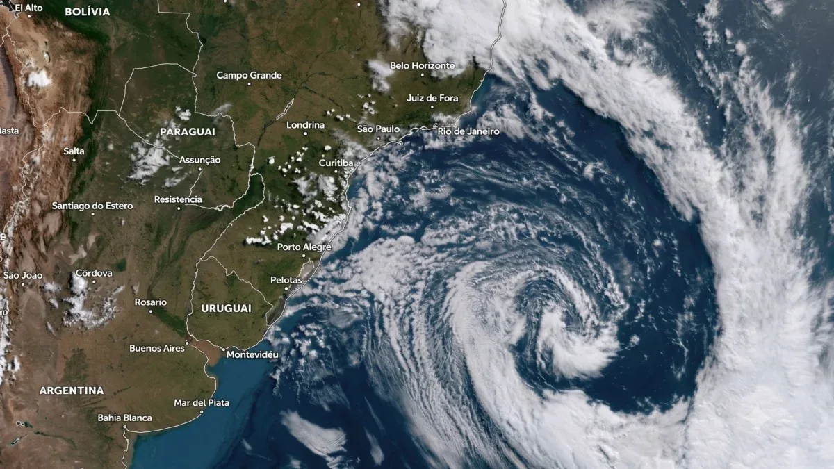 Ciclone extratropical aumenta risco de temporais no Sul, Sudeste e Centro-Oeste