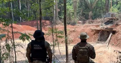 Operação inutiliza cinco equipamentos em área de garimpo ilegal no Pará