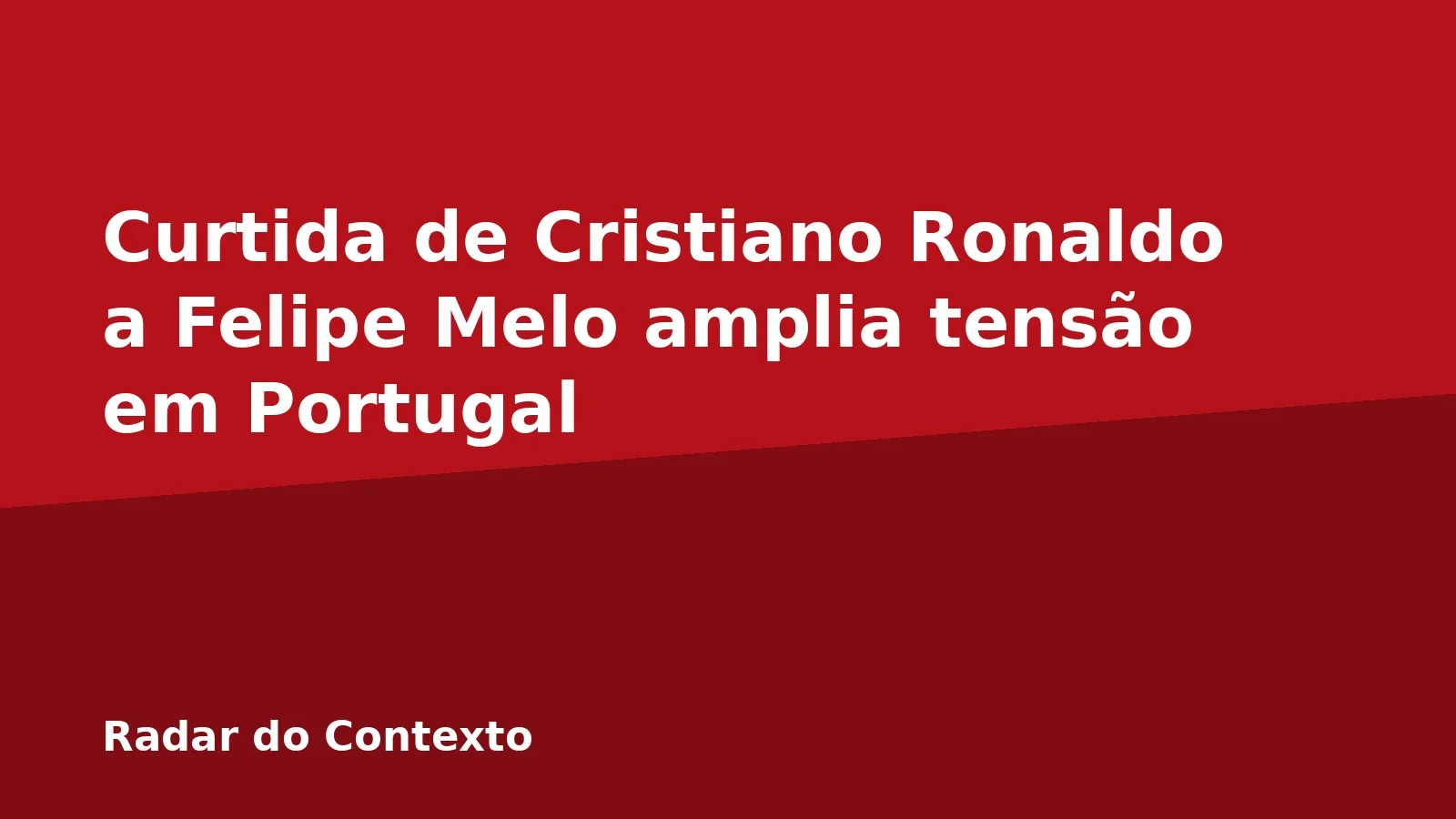 Curtida de Cristiano Ronaldo a Felipe Melo amplia tensão em Portugal