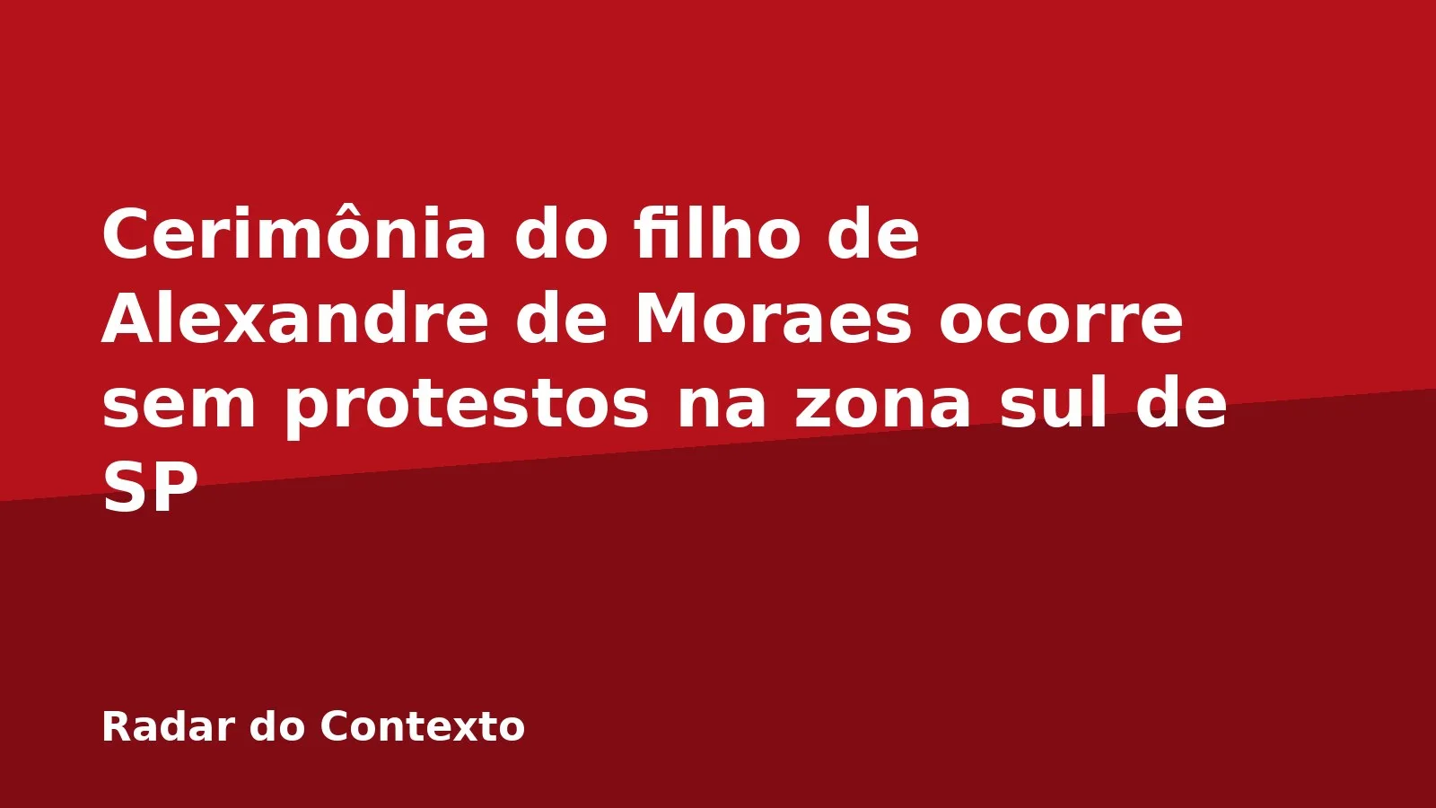Cerimônia do filho de Alexandre de Moraes ocorre sem protestos na zona sul de SP