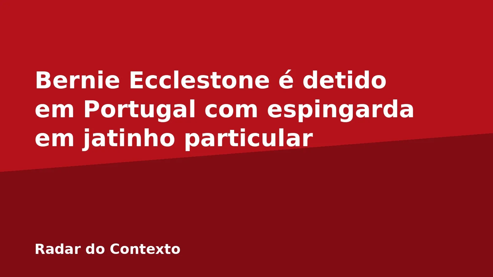 Bernie Ecclestone é detido em Portugal com espingarda em jatinho particular
