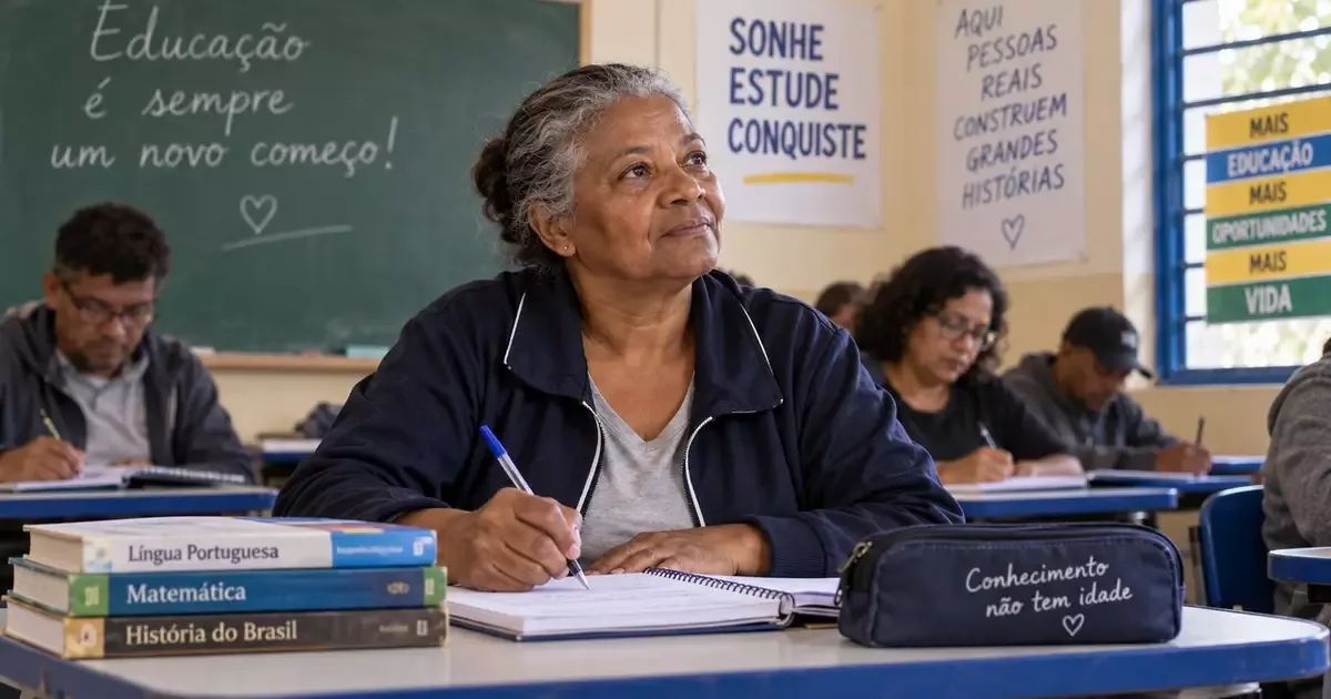 Aos 68 anos, ex-funcionária da limpeza retorna à escola como aluna
