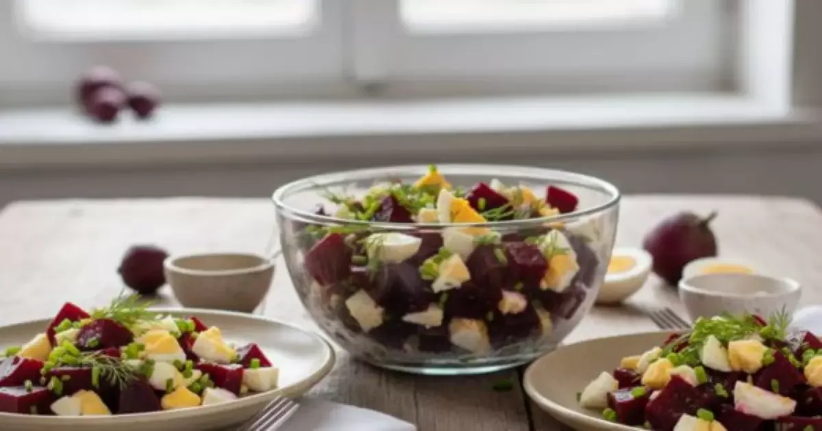 Salada de beterraba com ovo combina praticidade e poucos ingredientes