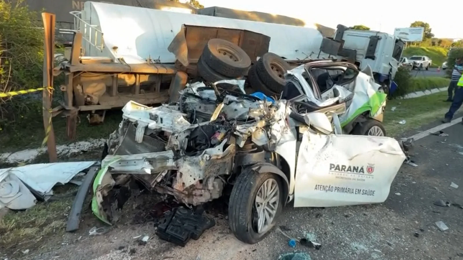 Acidente em congestionamento no Paraná deixa um morto e quatro feridos
