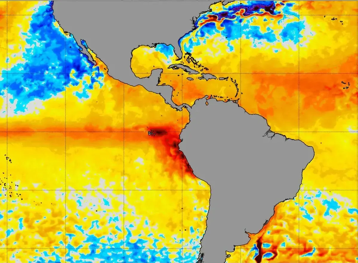Águas do Pacífico passam de 3,0 °C acima da média com avanço do El Niño