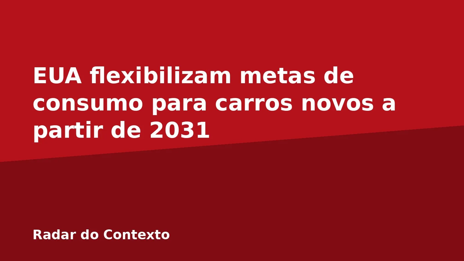 EUA flexibilizam metas de consumo para carros novos a partir de 2031