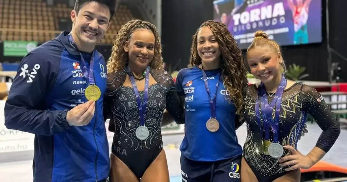 Brasil conquista quatro medalhas na Copa do Mundo de ginástica na Hungria