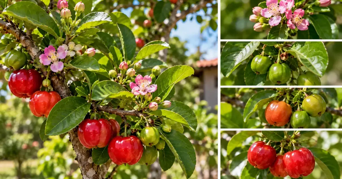 Aceroleira alterna flores e frutos em ciclos de até sete floradas anuais