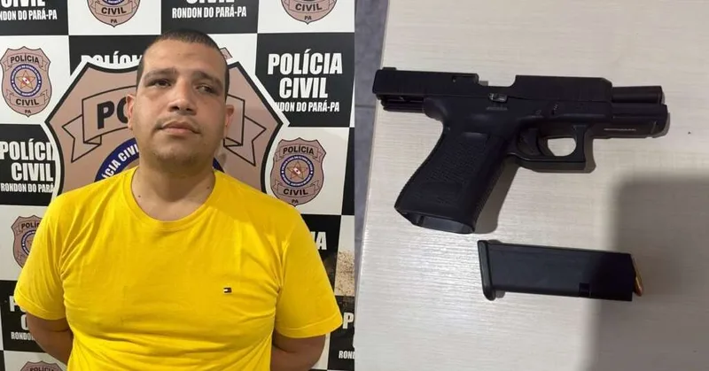 Homem é detido com pistola e 14 munições em Rondon do Pará