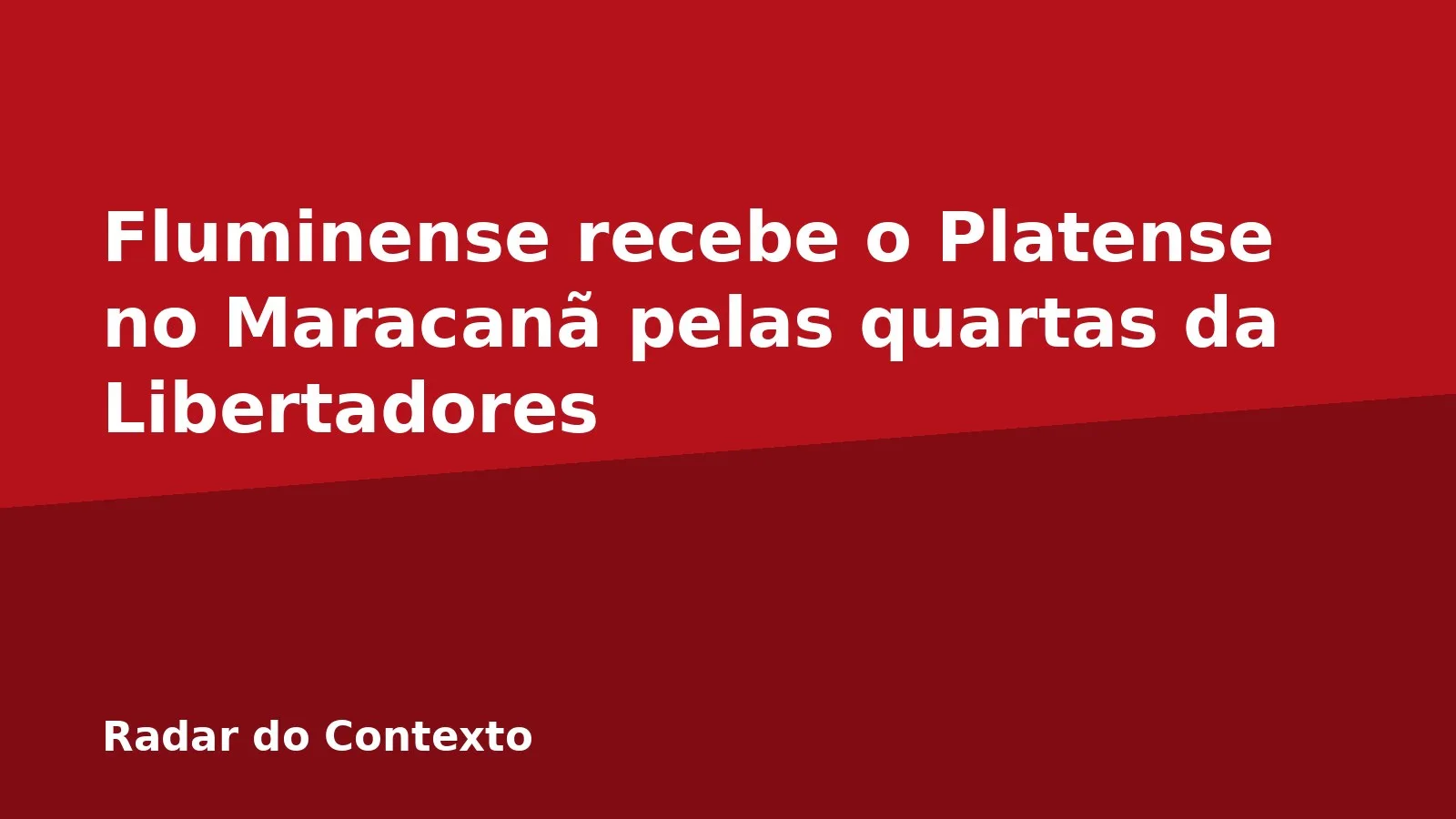 Fluminense recebe o Platense no Maracanã pelas quartas da Libertadores