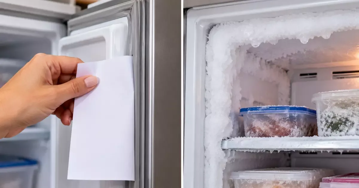Teste com papel ajuda a identificar falhas na vedação do freezer