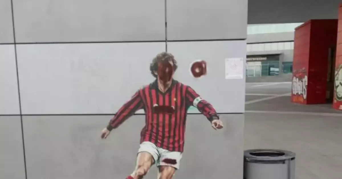 Mural dedicado a Franco Baresi é pichado em praça de Milão