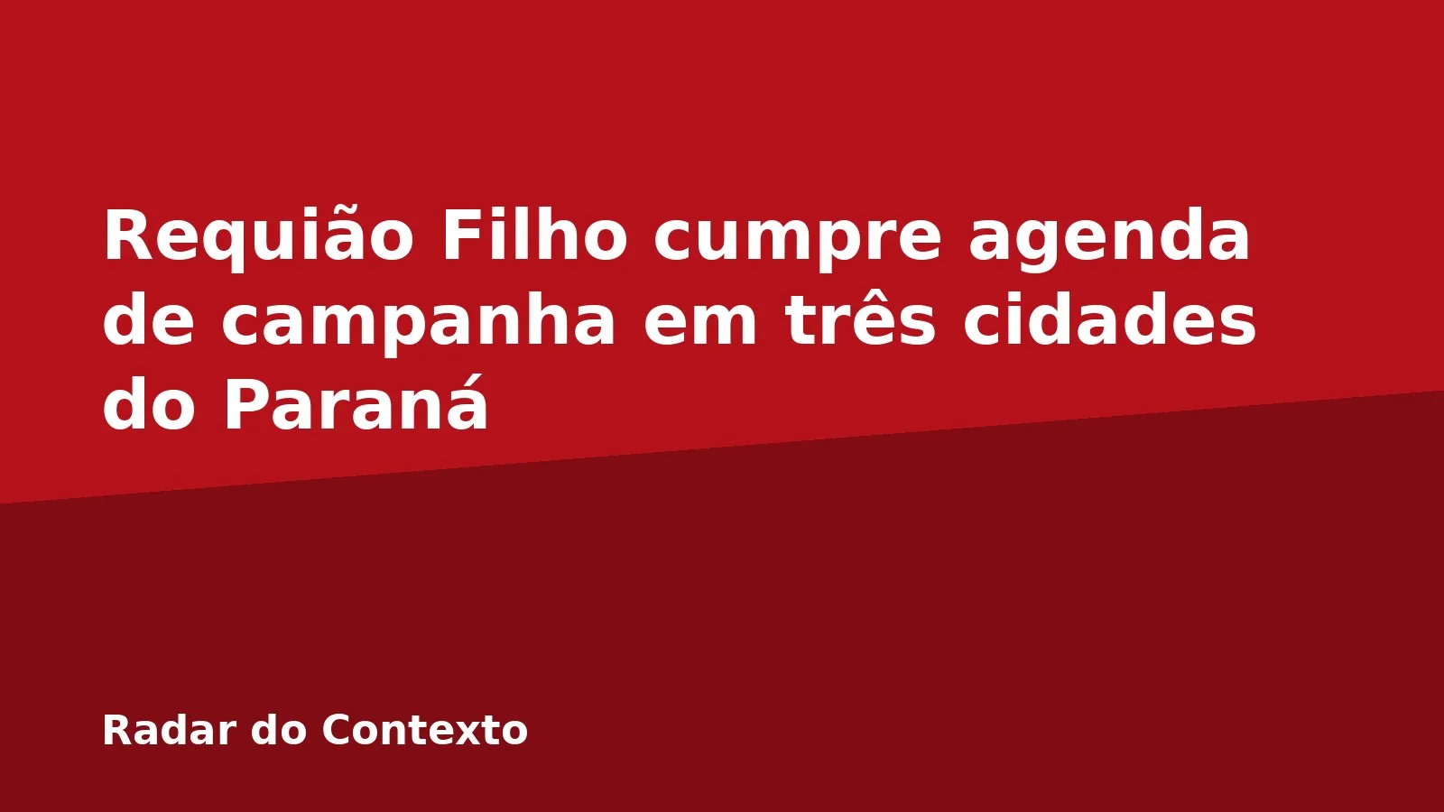 Requião Filho cumpre agenda de campanha em três cidades do Paraná