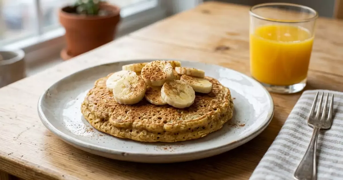 Panqueca de banana, aveia e canela aproveita a doçura natural da fruta