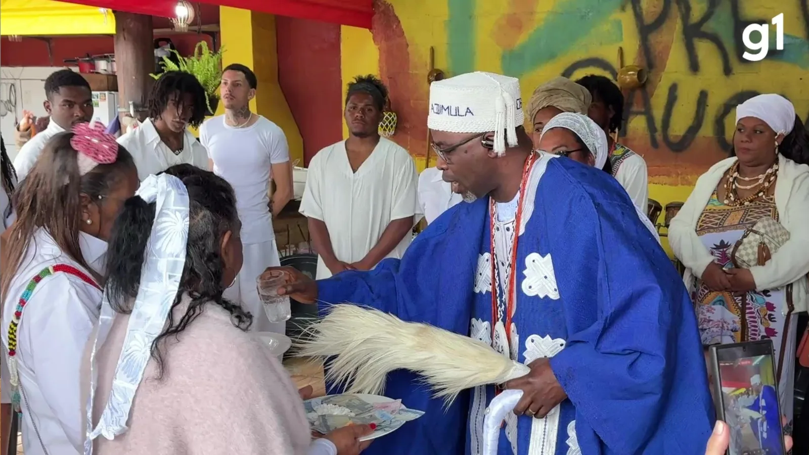 Rei iorubá visita territórios de matriz africana em Viamão