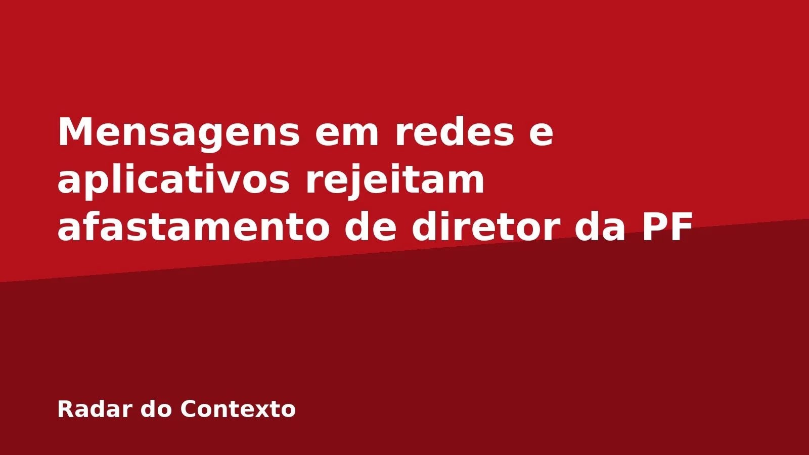 Mensagens em redes e aplicativos rejeitam afastamento de diretor da PF