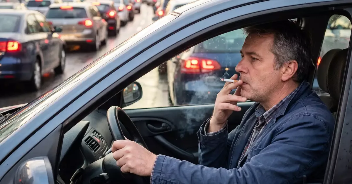 Fumar ao volante pode render multa média e quatro pontos na CNH