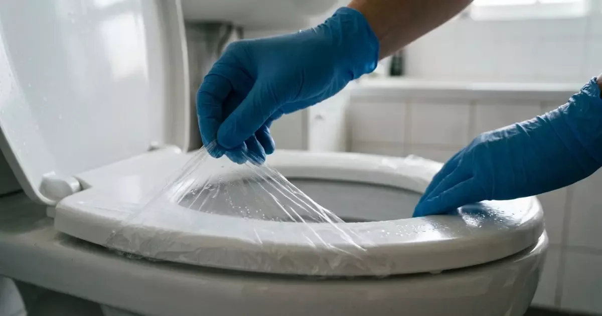 Filme plástico no vaso pode reduzir a evaporação durante a limpeza