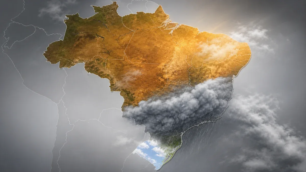 Frente fria leva chuva ao Sudeste e anticiclone reduz temperaturas no Sul