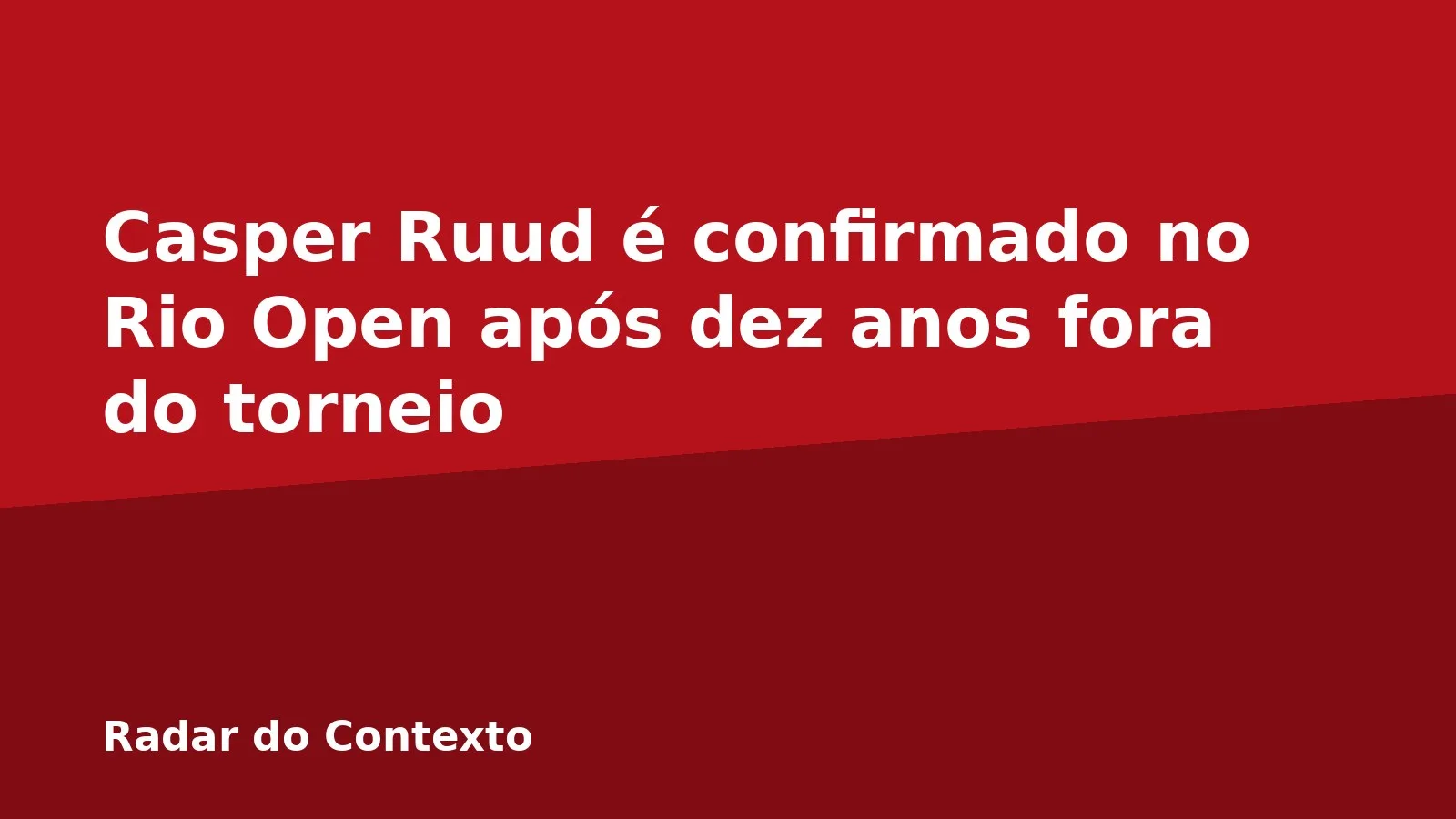 Casper Ruud é confirmado no Rio Open após dez anos fora do torneio