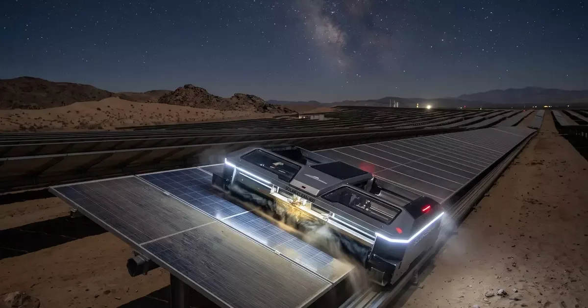 Robôs mantêm usinas solares no deserto sem gastar água