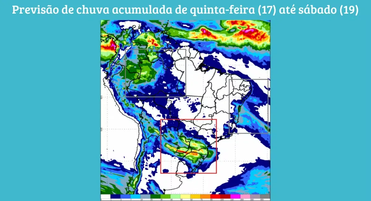 Sul e Sudeste terão tempestades e chuva forte no fim de semana