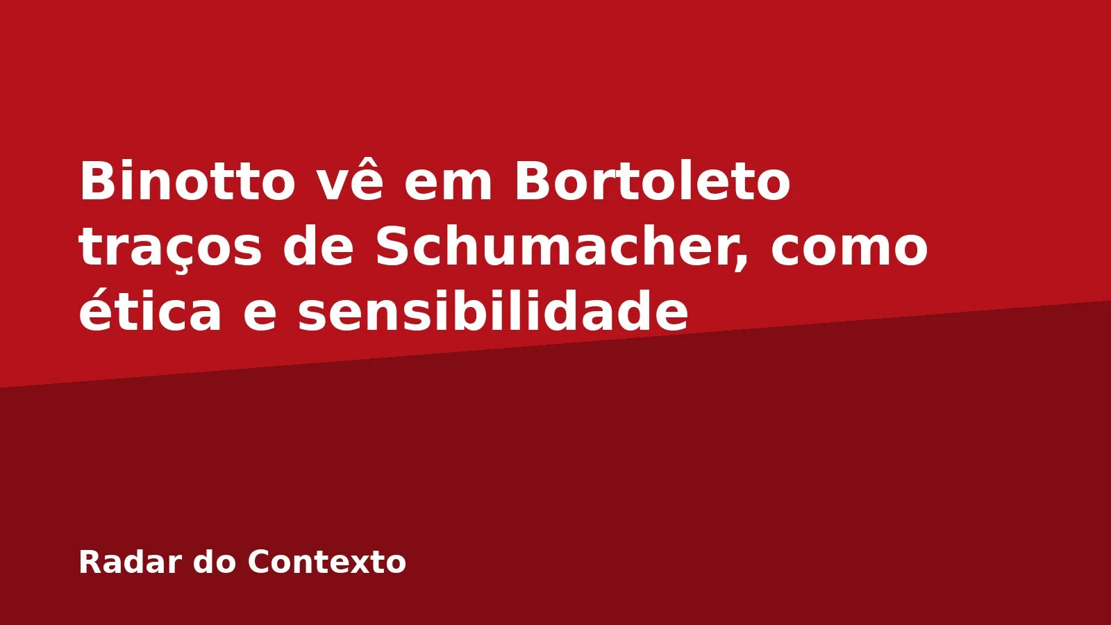 Binotto vê em Bortoleto traços de Schumacher, como ética e sensibilidade