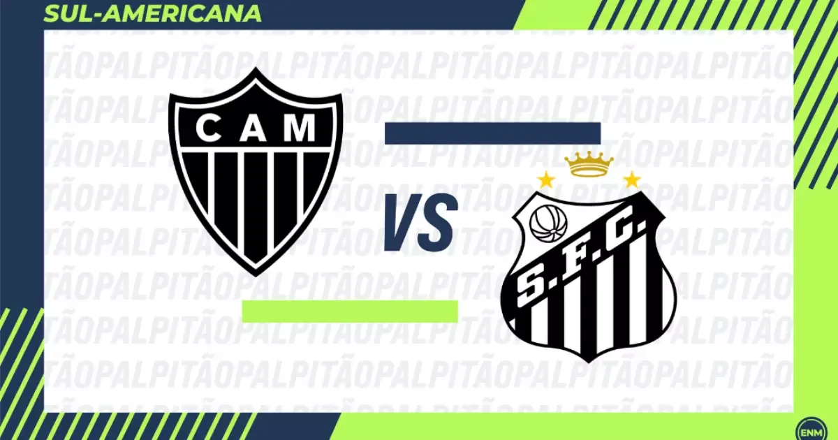Atlético-MG busca reverter vantagem do Santos nas quartas da Sul-Americana
