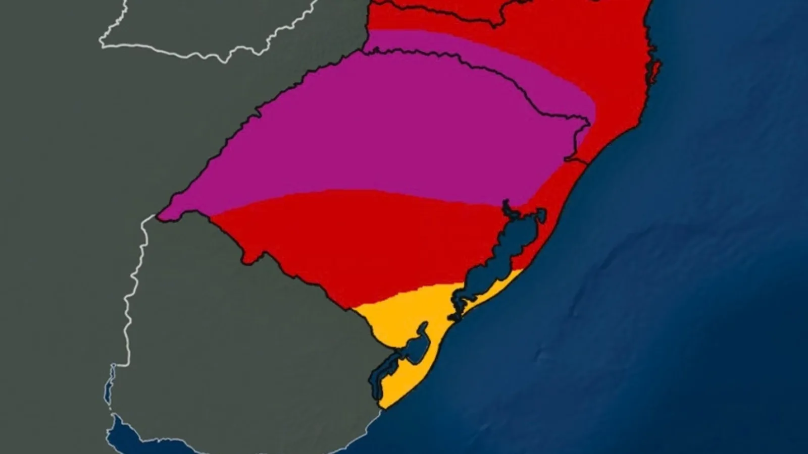 Rio Grande do Sul terá temporais, granizo e ventos de até 90 km/h