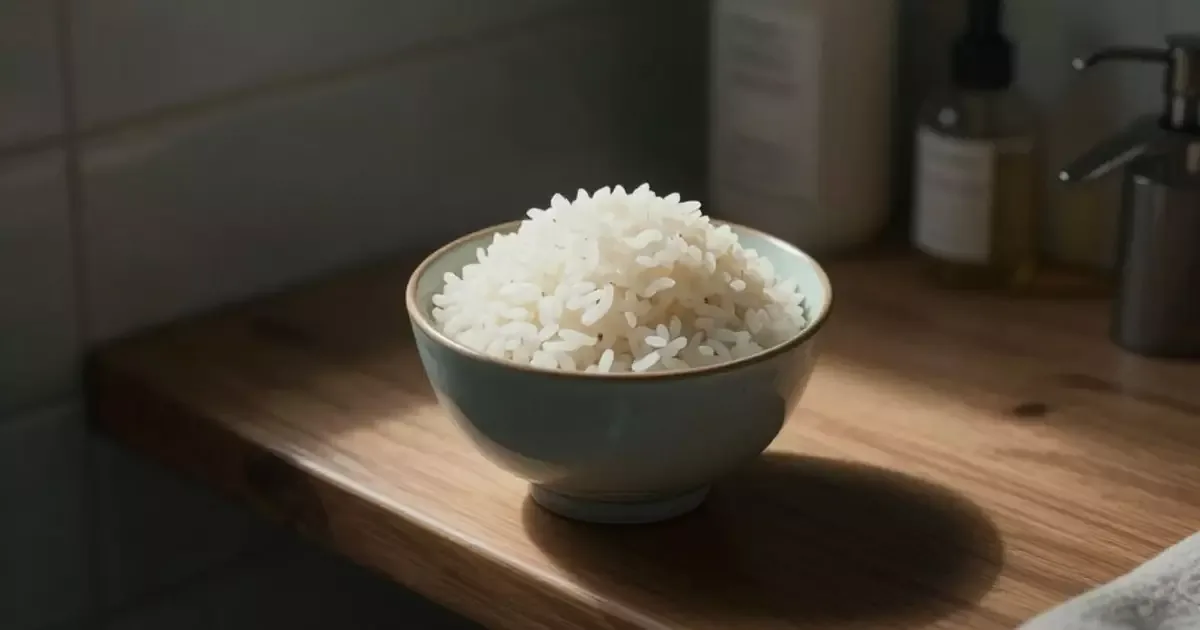 Arroz cru no banheiro pode ajudar a reduzir umidade e odores