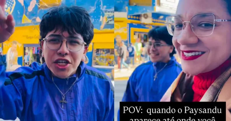Marchinha do Paysandu é ouvida em loja no bairro La Boca, em Buenos Aires