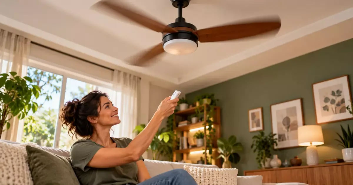 Sentido das pás muda a circulação do ar no ventilador de teto