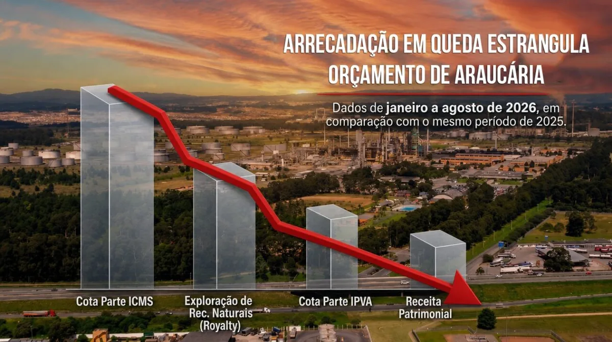 Araucária revisa despesas após queda nas previsões de receita