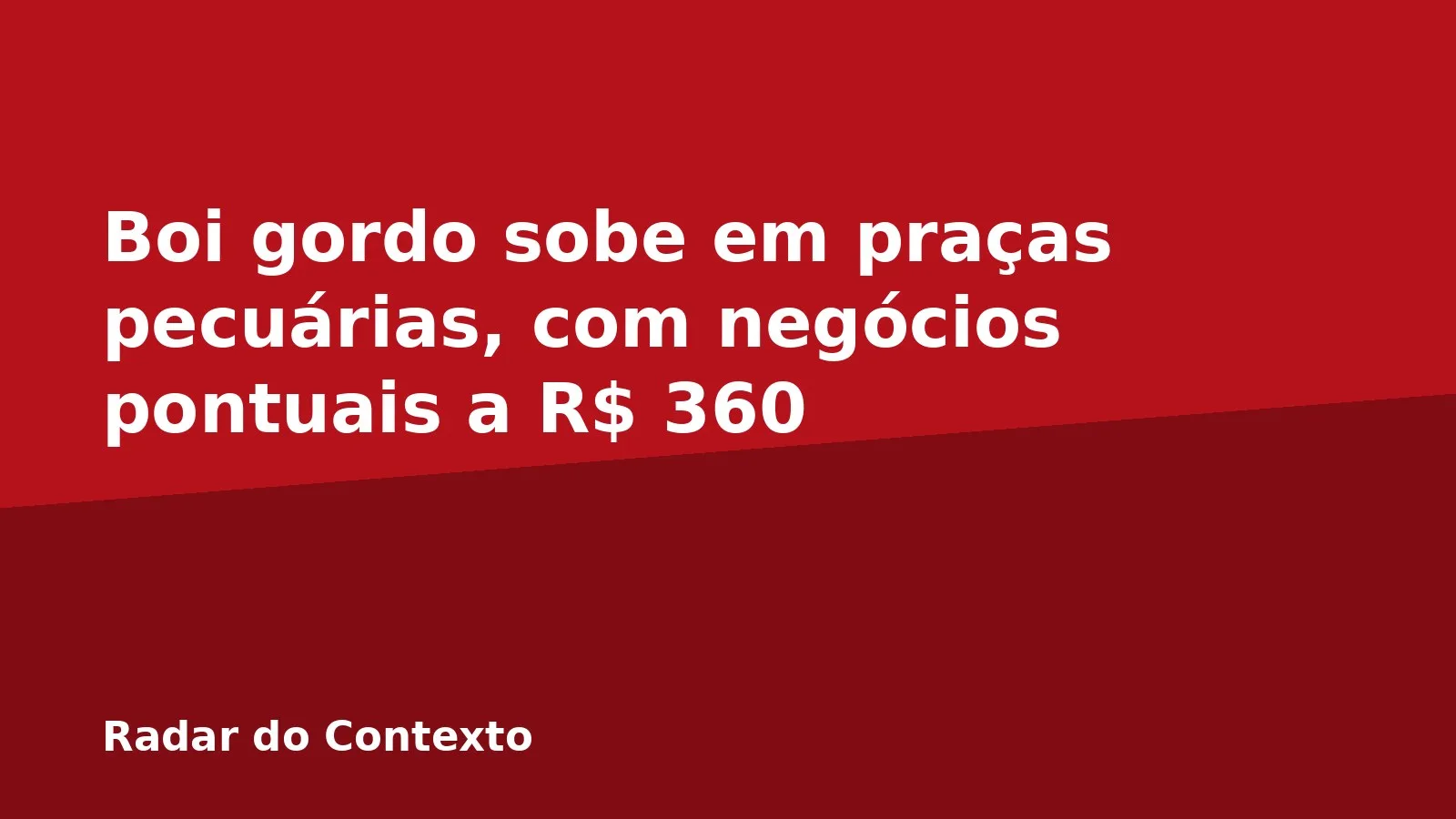 Boi gordo sobe em praças pecuárias, com negócios pontuais a R$ 360