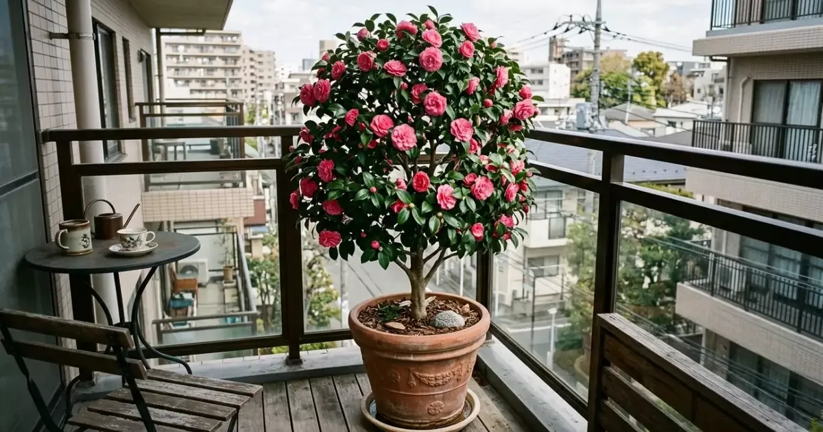 Camélia-japonesa é opção para cultivar uma pequena árvore em vasos