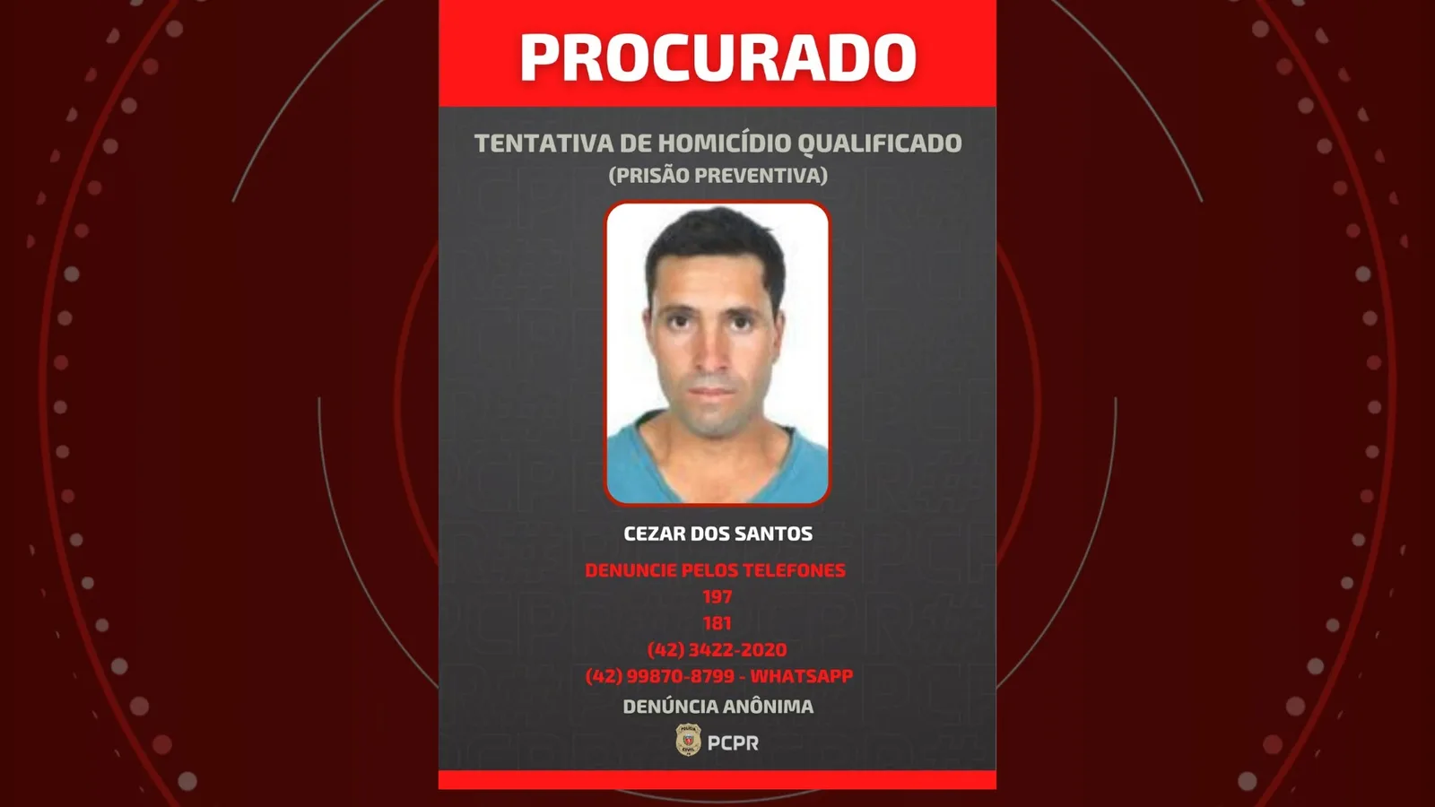 Polícia procura homem suspeito de atacar dois irmãos com facão no Paraná