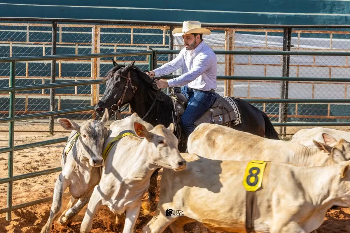 Murilo Huff leva cavalo recém-adquirido a estreia no Ranch Sorting