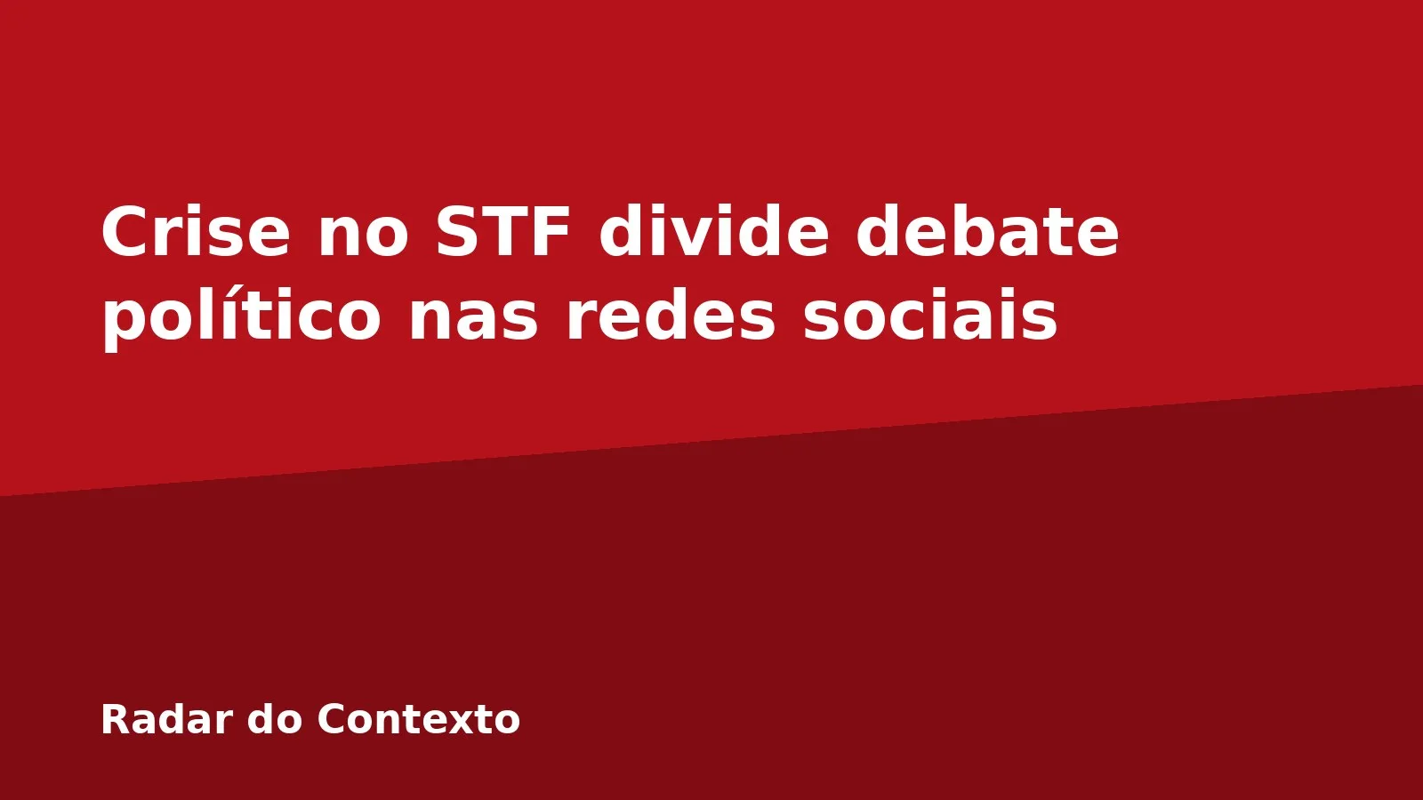 Crise no STF divide debate político nas redes sociais
