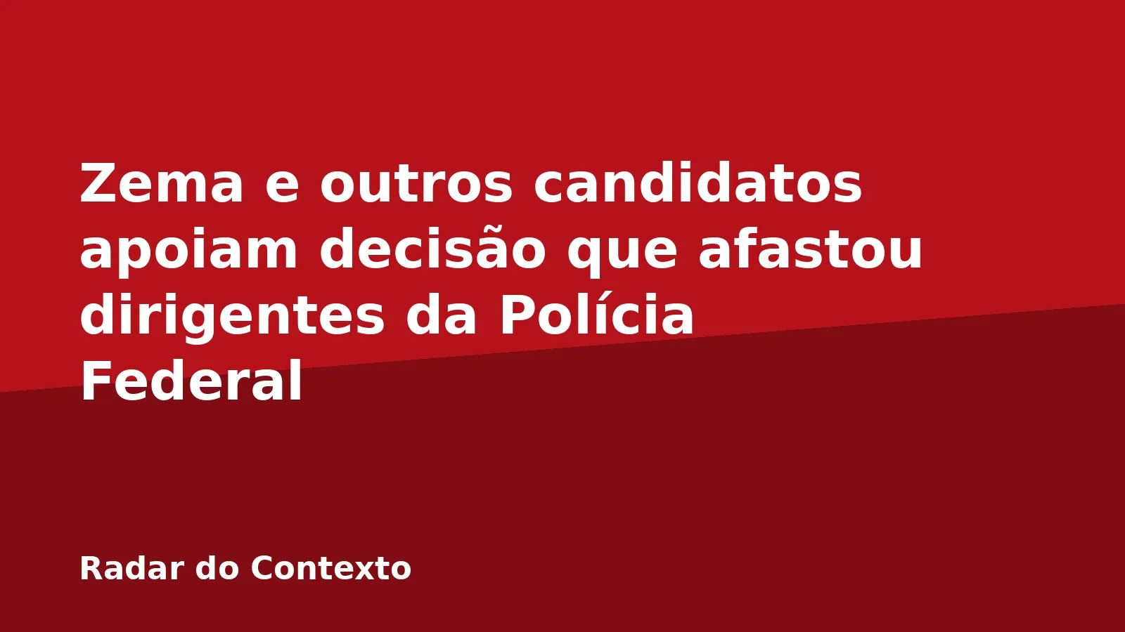 Zema e outros candidatos apoiam decisão que afastou dirigentes da Polícia Federal