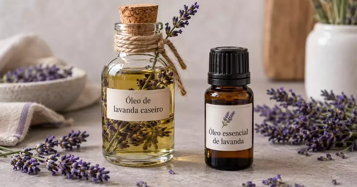 Óleo de lavanda caseiro não equivale ao óleo essencial